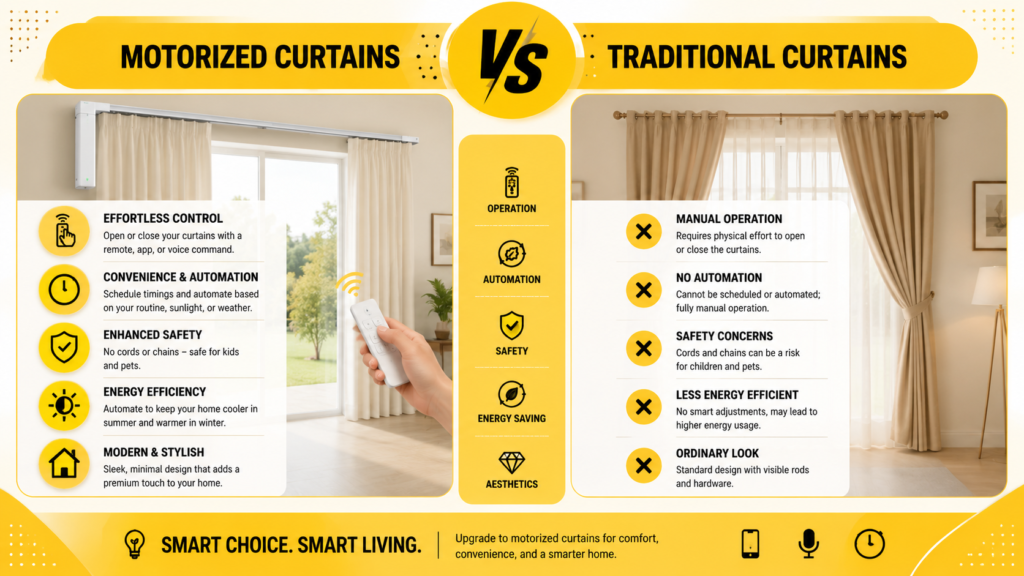 Motorized Curtains vs Traditional Curtains